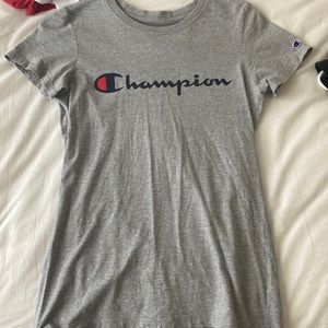 Grey champion t-shirt //size xs small fits medium //great condition!!